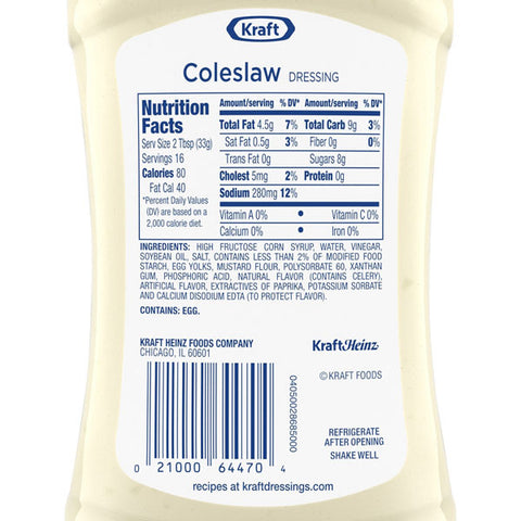 Kraft Coleslaw Salad Dressing 16 fl oz