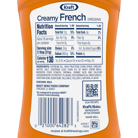 Kraft Creamy French Salad Dressing 16 fl oz