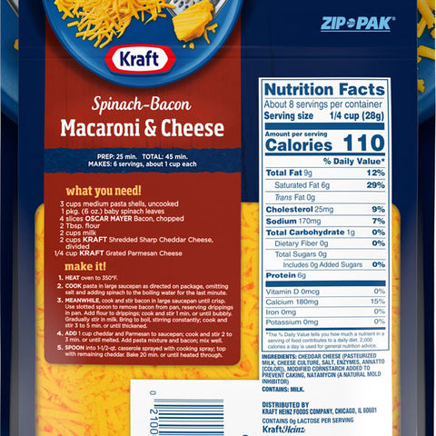 Kraft Sharp Cheddar Shredded Cheese, 8 oz