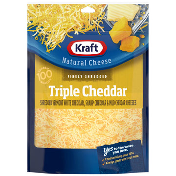 Kraft Mac & Cheese, Triple Cheese - 4Ct - Water Butlers