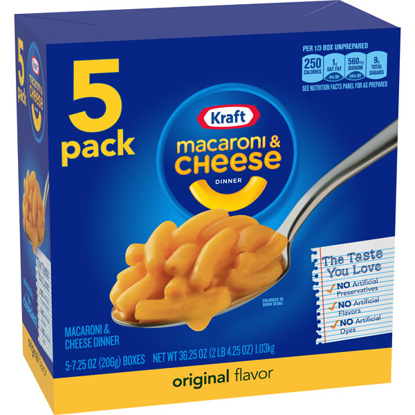 Kraft Macaroni & Cheese Sauce Mix, Original Flavor, 5 Pack