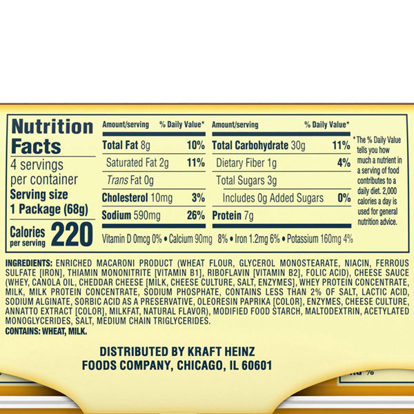 Velveeta Shells and Cheese Original Microwavable Shell Pasta & Cheese Sauce Dinner, 4 Count