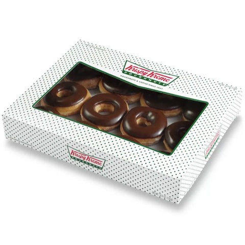 Krispy Kreme Chocolate Iced Glazed Doughnuts, 12 Ct