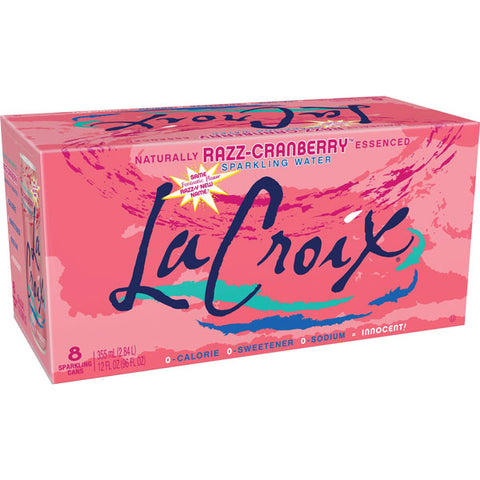 La Croix Razz-Cranberry Sparkling Soda Water, 8 Ct