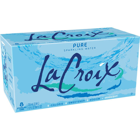 La Croix Pure Sparkling Soda Water, 8 Ct