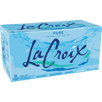 La Croix Pure Sparkling Soda Water, 8 Ct