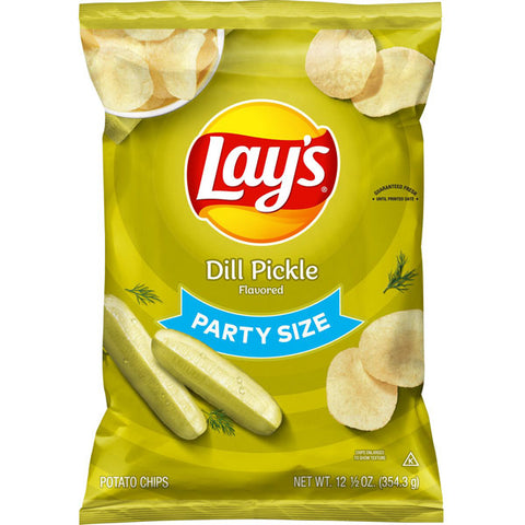 Lay's Dill Pickle Flavored Potato Chips, Party Size, 12.5 oz