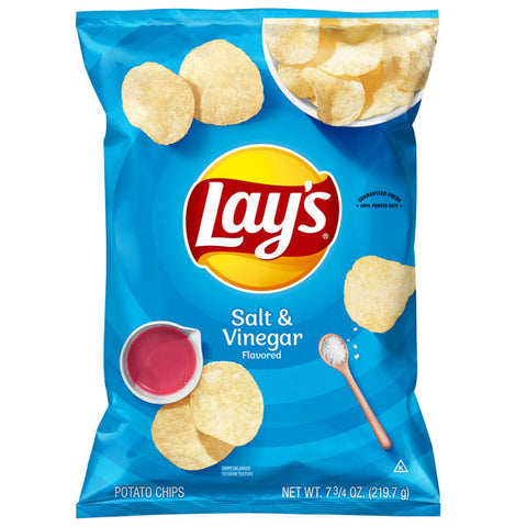 Lay's Potato Chips, Salt & Vinegar Flavor, 7.75 oz