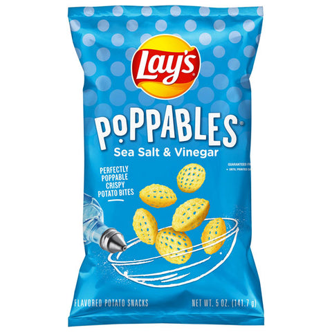 Lay's Poppables Sea Salt & Vinegar Flavored Potato Snacks, 5 oz