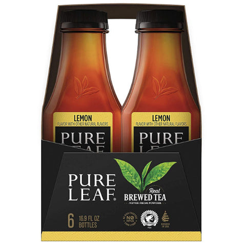 Pure Leaf Lemon Real Brewed Tea, 16.9 fl oz, 6 Ct - Water Butlers