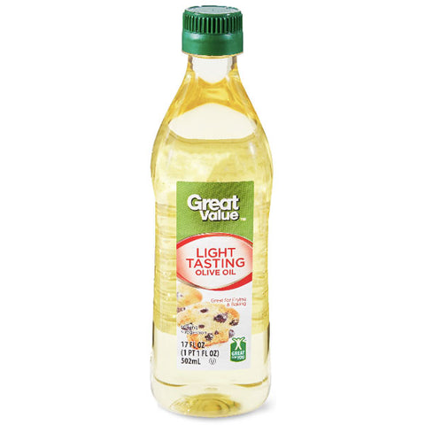 Great Value Light Tasting Olive Oil, 17 fl oz - Water Butlers