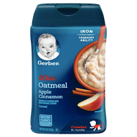 Gerber Single Baby Cereal, Oatmeal Apple Cinnamon - 8oz - Water Butlers