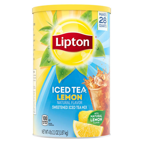 Lipton Powdered Mix Iced Tea Mix Lemon, 28 Qt