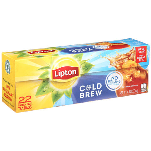 Lipton Family Iced Tea Bags Black Tea, 22 Count