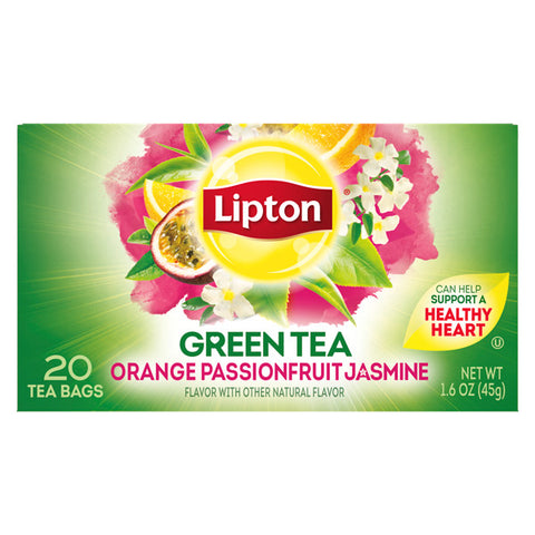 Lipton Green Tea Bags Orange Passionfruit Jasmine, 20 Count