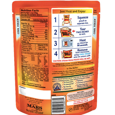 Uncle Ben's Ready Rice, Long Grain & Wild, 8.8oz - Water Butlers