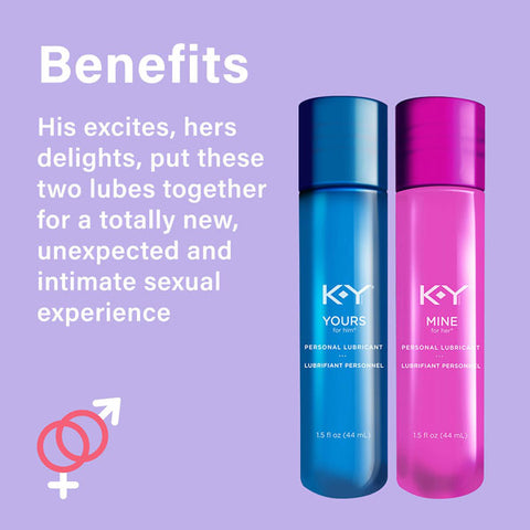 K-Y Lubricant for Him and Her, Yours & Mine Couples Lubricant, 3 Fl Oz.