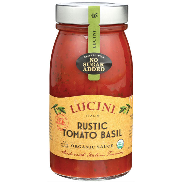 Lucini Italia Rustic Tomato Basil Organic Sauce, 25.5 oz. - Water Butlers