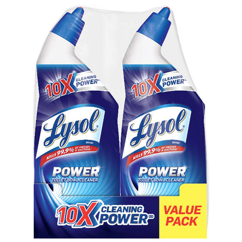 Lysol Power Toilet Bowl Cleaner (2X24oz), 10X Cleaning Power, Value Pack