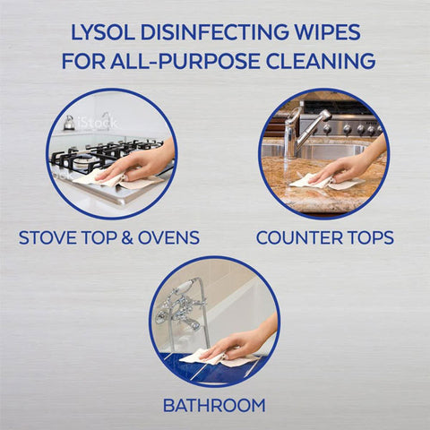 Lysol Disinfectant Wipes, 80 ct, Multi-Surface Antibacterial Cleaning Wipes, Lemon and Lime Blossom