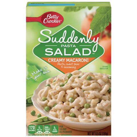 Betty Crocker Suddenly Pasta Salad Creamy Macaroni, 6.5 oz - Water Butlers