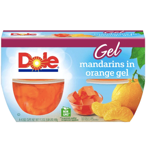 Dole Fruit Bowls, Mandarins in Orange Gel, 4 Cups - Water Butlers