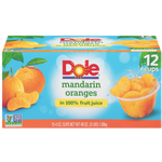 Dole Fruit Bowls, Mandarin Oranges, 12 Ct - Water Butlers