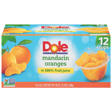 Dole Fruit Bowls, Mandarin Oranges, 12 Ct