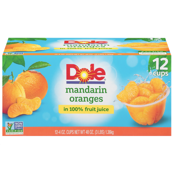 Dole Fruit Bowls, Mandarin Oranges, 12 Ct - Water Butlers