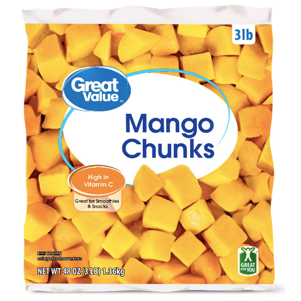 Great Value Frozen Mango Chunks, 48 oz - Water Butlers