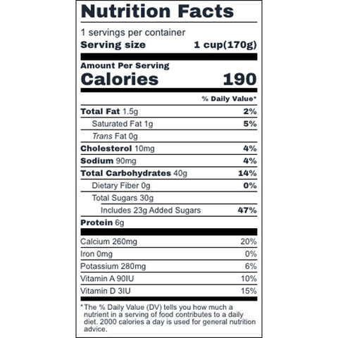 Store Brand Yogurt, Lowfat, Fruit on the Bottom, Mango, 6 oz.