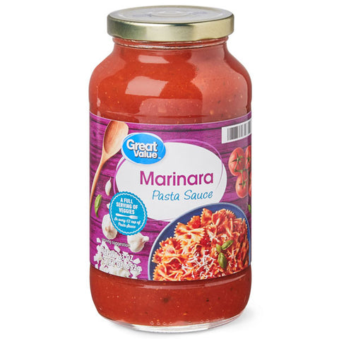 Great Value Marinara Pasta Sauce, 23 oz