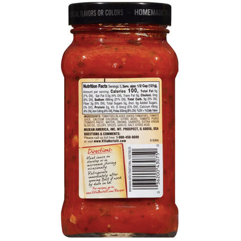 Bertolli Rustic Cut Pasta Sauce Marinara, 24 oz. - Water Butlers