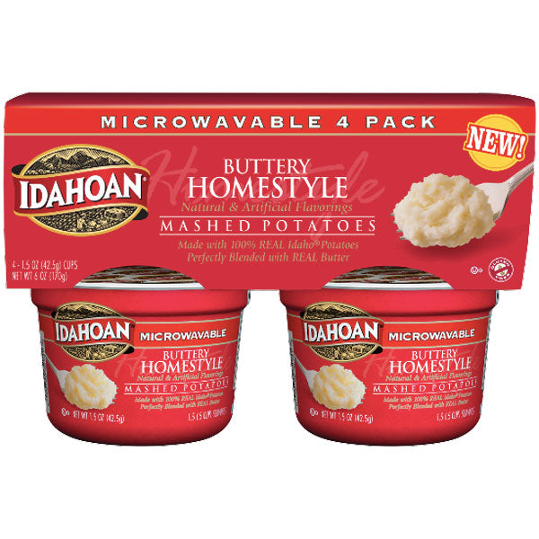 Idahoan Buttery Homestyle Mashed Potatoes 1.5 oz, 4 Ct - Water Butlers