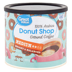 Great Value Donut Shop Ground Coffee, Medium Roast, 30.5 oz - Water Butlers