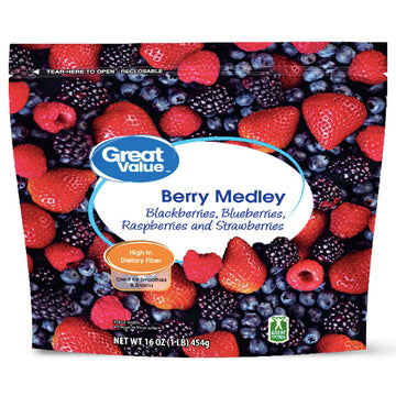 Great Value Frozen fruits Whole Berry Medley, 16 oz