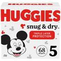 Huggies Mickey Mouse Snug & Dry Diapers Super Pack, Size 5 (68 Ct)