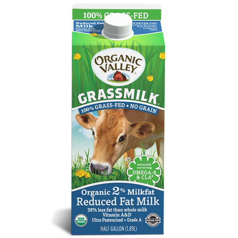 Organic Valley Grassmilk Reduced Fat 2% Milk, Half Gallon