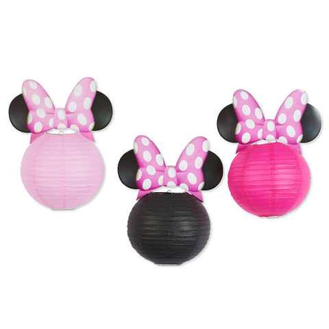 Disney Minnie Mouse Paper Lantern Party Decorations, 3 Count