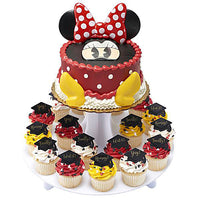 Disney Minnie Mouse Grad Cake Cupcake Combo
