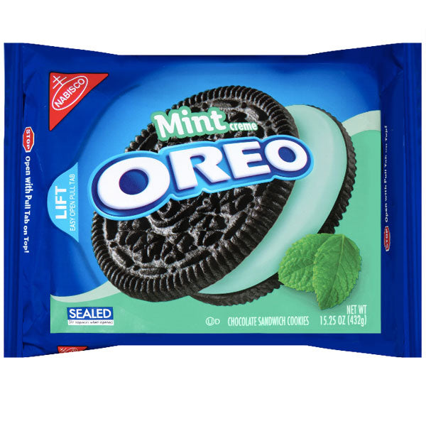 Oreo Mint Creme Cookies 15.25 oz. - Water Butlers