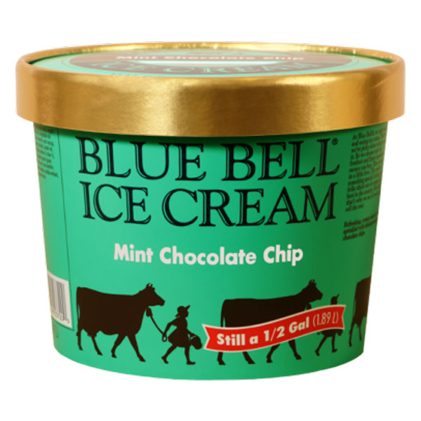 Water Butlers | Blue Bell Mint Chocolate Chip Ice Cream, 0.5 gal