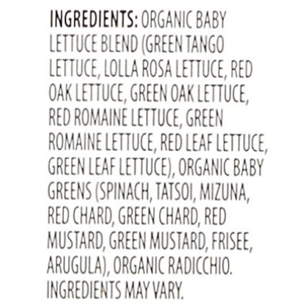 Marketside Organic Spring Mix Salad, 5 oz - Water Butlers
