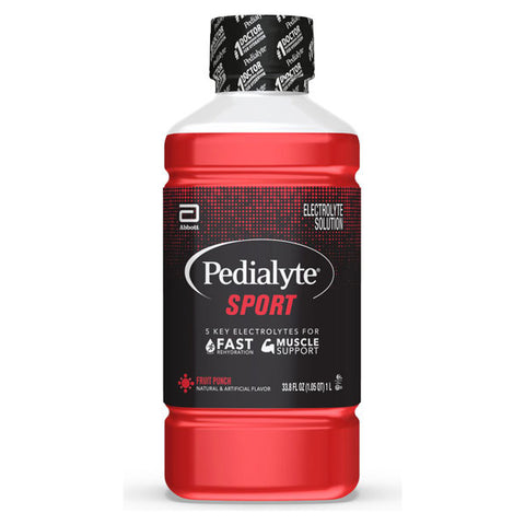 Pedialyte Sport Electrolyte Drink, Fruit Punch, 33.8 Fl Oz.