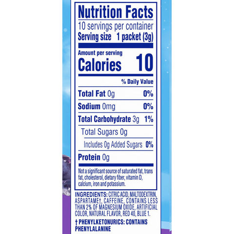 Crystal Light Grape Flavored Powdered Drink Mix, Water Flavoring, 10 Ct