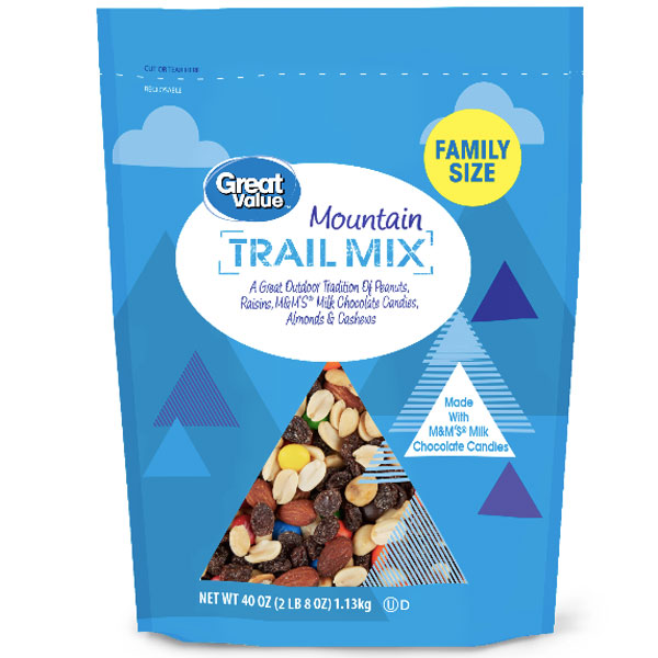 Great Value Mountain Trail Mix, Family Size 40 Oz. - Water Butlers