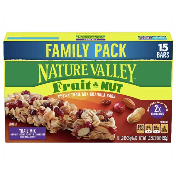 Nature Valley Granola Bars, Fruit & Nut, Trail Mix, 15 Ct - Water Butlers