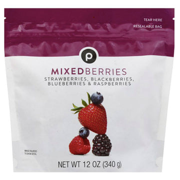 Publix Mixed Berries: Strawberries, blackberries, blueberries & raspberries, 12 oz