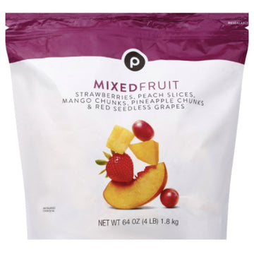 Publix Mixed Fruit: Strawberries, Peaches, Mango, Pineapple & Red Seedless Grapes, 64 oz