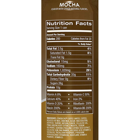 Starbucks Doubleshot Energy Mocha Energy Coffee Beverage, 15 fl oz.